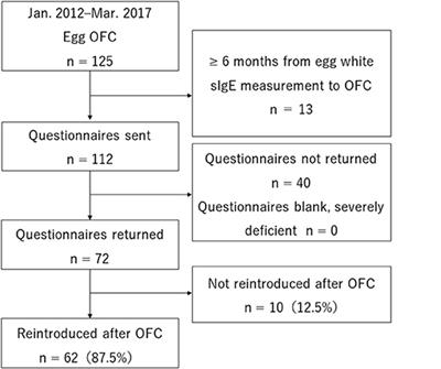Egg Reintroduction Following Oral Food Challenge in Japanese Children